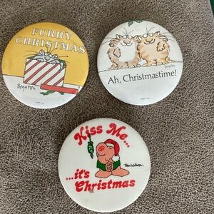 Vintage Christmas buttons Ziggy Sandra Boynton